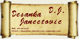 Desanka Jančetović vizit kartica